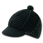 Black Crochet Knit Reggae Rasta Kufi Winter Visor Jeep Beanie Cap Caps Hat Hats