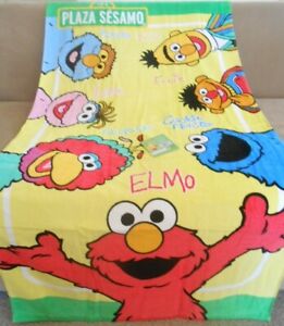 New Sesame Street Elmo Amigos Lola Bert Ernie Large Bath Beach Pool Gift Towel