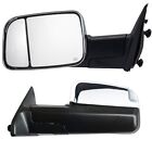 Towing Mirrors Fit 2015 2016 2017 2018 Ram 1500 2500 Power Heated Sensor Chrome (For: Dodge Ram 1500)