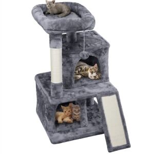 Cat Tree Activity Tower Pet Kitty Furniture with Scratching Posts 36in, Used