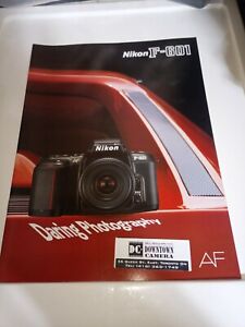 Original Nikon F601 35mm SLR Camera Film Slide English Brochure Printed in Japan