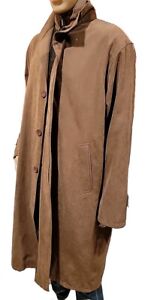 HUGO BOSS Black Label  wool blend lined trench coat Brown XXXL ( MISSING BELT)#4