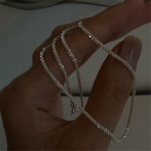 2021 Charm Silver Gypsophila Chain Clavicle Necklace Women Men Jewelry Gifts