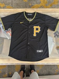 Roberto Clemente Jersey NEW Mens Large Black Stitched Pittsburgh Pirates