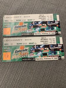 (2) Used NASCAR tickets.  DAYTONA 2000