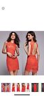 Intimately Free People Daydream in Coral Lace Bodycon Slip Mini Dress XS