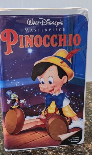 New ListingPinocchio VHS Walt Disney Masterpiece Clamshell Case Vintage 1993