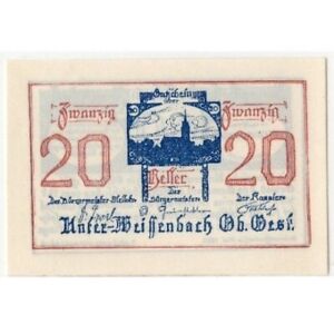 Unterweissenbach Austria/Notgeld 20 Heller Note, 1920 (G68)