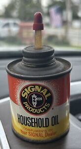 Vintage Signal Oil Company Household Oil Can Handy Oiler 4oz Stoplight