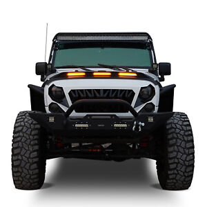 Off-Road ABS Hood Stone Guard Bug Deflector Shield for Jeep Wrangler JK 07-18 (For: Jeep)