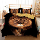 3D Ferocious Lion Head Bedding Set Duvet Cover Comforter Cover Pillow Case