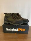 Timberland Pro Keele Ridge Mens Green Dark Brown Steel Toe Work Boots Size 11 M