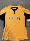 Pittsburgh Pirates Vintage Majestic Jersey Sz Youth XL / Adult S MLB Yellow Gold