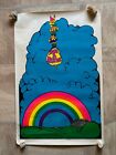 Vintage HAVE A NICE DAY PSYCHEDELIC BLACKLIGHT POSTER -Rare 1992 California