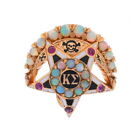 Yellow Gold Kappa Sigma Badge - 14k Opal Ruby Enamel Antique Fraternity Pin
