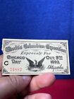 New Listing1893 World's Columbian Exposition Entrance Ticket  PP-82  *OCT 9 CHICAGO DAY*
