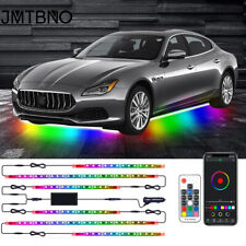 6pcs Car LED Underglow Lights Bluetooth Dream Color Chasing Strip Light Kit APP