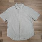 Polo Ralph Lauren Oxford Short Sleeve Shirt Men's Large Classic Fit Checkered