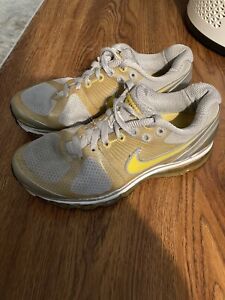 Nike Air Max Livestrong 2010 Womens Running Shoes 7M Gray Yellow RARE 417720-081