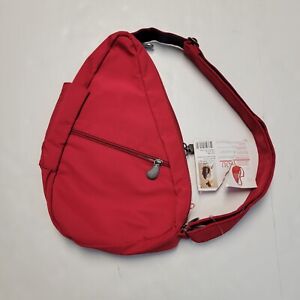AmeriBag Healthy Back Bag Sling Red Microfiber Multi Pocket XS X-SMALL Women's