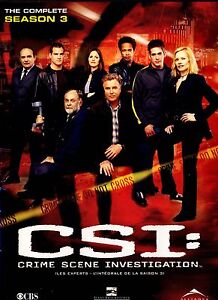CSI: Crime Scene Investigation, Complete  Season 3 - New 8 Disc DVD set