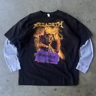 vintage grunge y2k emo graphic megadeth rock band layered thermal tshirt