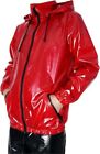 PVC Men's Vinyl Shiny Jacket Raincoat Trench Gothic Patent Waterproof Winters