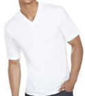 Lot 3 Pack Mens 100% Cotton Tagless V-Neck T-Shirts Undershirts Tee Shirts White