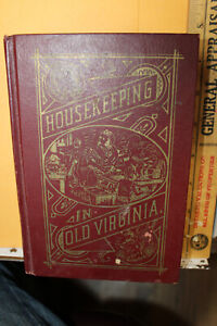 1879 Housekeeping In Old Virginia Book Marion Cabell Tyree 1965 Reprint