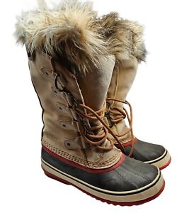 SOREL Joan of Arctic NL1540-227 Tan Leather Waterproof Winter Boots Women 9