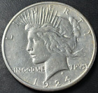 New Listing1924-S $1 Peace Silver Dollar. Nice AU Details, Cleaned