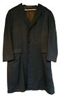 *VTG* Abercrombie & Fitch 1950's Men's Black/Dark Gray Wool Trench Overcoat; 41