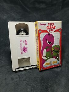 Barney & Friends Good Clean Fun VHS 1998 Video Tape PBS Kids RARE Cartoon Film
