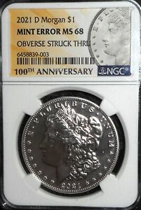 2021 D $1 Morgan Silver Dollar, Mint Error, NGC MS68, Estate Sale, FREE SHIP