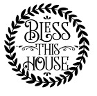 New ListingBless This House Vinyl Decal Sticker For Home Door Glass Decor Choice a616
