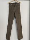 VTG Wah Maker XS 26x35 Frontier Pants Brown Canvas Cinched Button Fly USA 90s