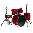 Full Size Pro Adult 5-Piece Drum Set Kit with Genuine Remo Heads - Red