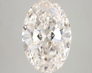 Lab-Created Diamond 5.34 Ct Oval I VS2 Quality Excellent Cut IGI Certified