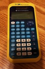 Texas Instruments TI-34 Multiview Scientific Calculator Yellow Blue-WORKING
