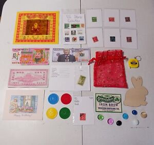 New Listingjunk drawer lot Stamps, Hellnote, Bottle Label And More G1