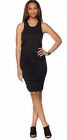 WARRIOR BY DANICA PATRICK Size S Ruched Racerback Dress BLACK