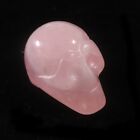 1inch Charms Skull Carving Natural Rose Quartz Stone Pink Bead for Pendant