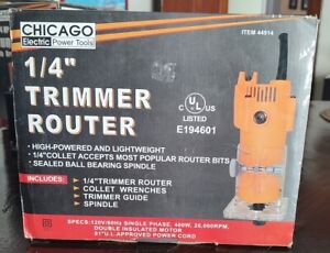 New ListingChicago Electric Power Tools 1/4” Power Trim Router Brand New in Box