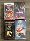 Lot of 4 Disney Classics Masterpiece Collection VHS Tapes Movie Fantasia Mermaid