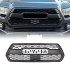 Front Bumper Grille Mesh Grill w/Sensor Cover For 2016-2023 Tacoma Matte Black (For: 2023 Tacoma)