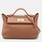 Hermes Gold Taurillon Maurice and Swift Leather Gold Finish 24/24 29 Bag