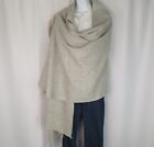 Cashmere | Oversize | Shawl | 1Ply| 4  Paddle | Handloomed | Silver & Light Gray