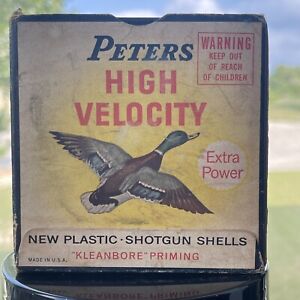 Vintage Peters High Velocity empty 12 gauge shotgun shell box