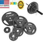 2 In Grip Cast Iron Olympic Weight Plates Barbell Plates 5 10 25 35 45 lb Lot US
