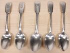 1890's St. Petersburg Russia 5 Assorted Russian .840 Silver Spoons X035B